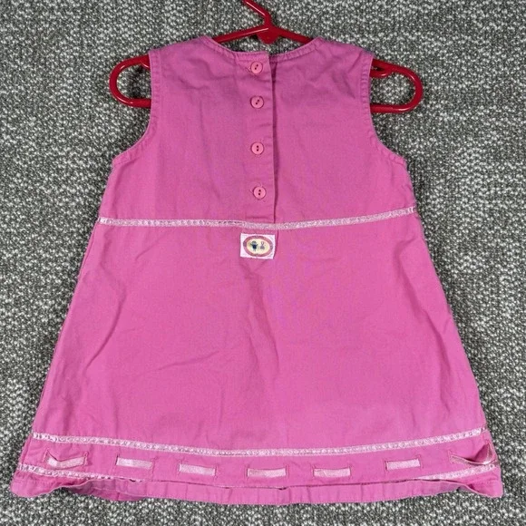 Vintage Blues Clues Dress Toddlers 3T Pink Embroidered 2001 Characters  Floral